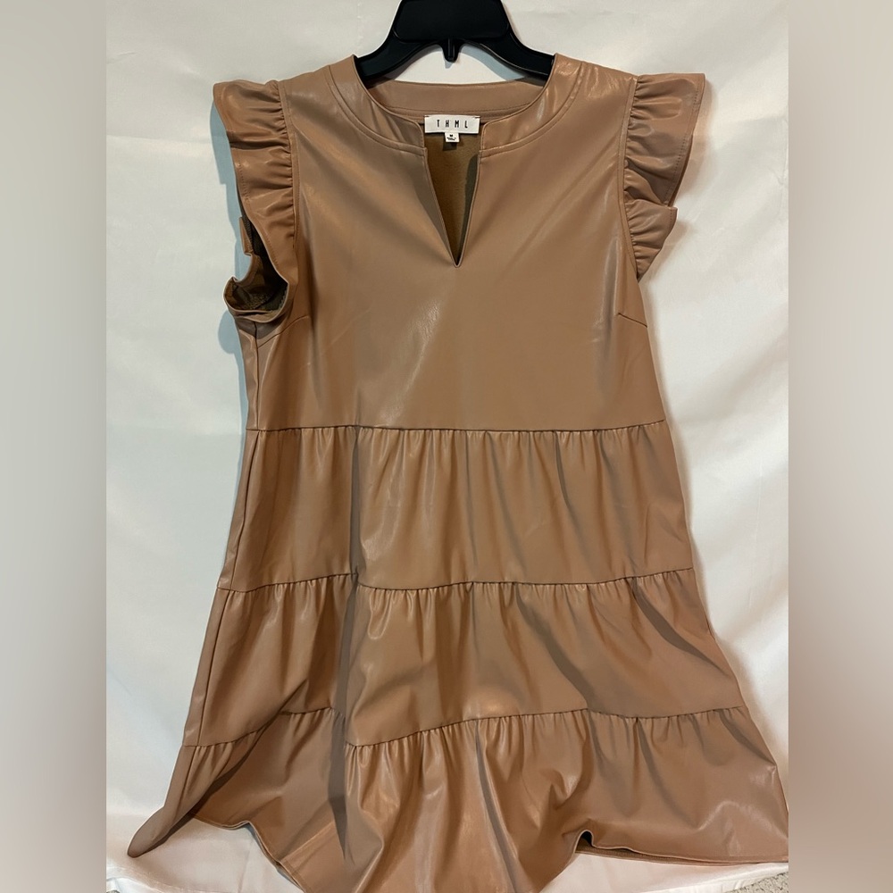 THML Faux Leather Dress